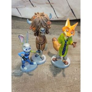 Zootopia Yax nick wilde Judy Hopps AS IS Disney Pixar toy figure set